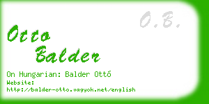 otto balder business card